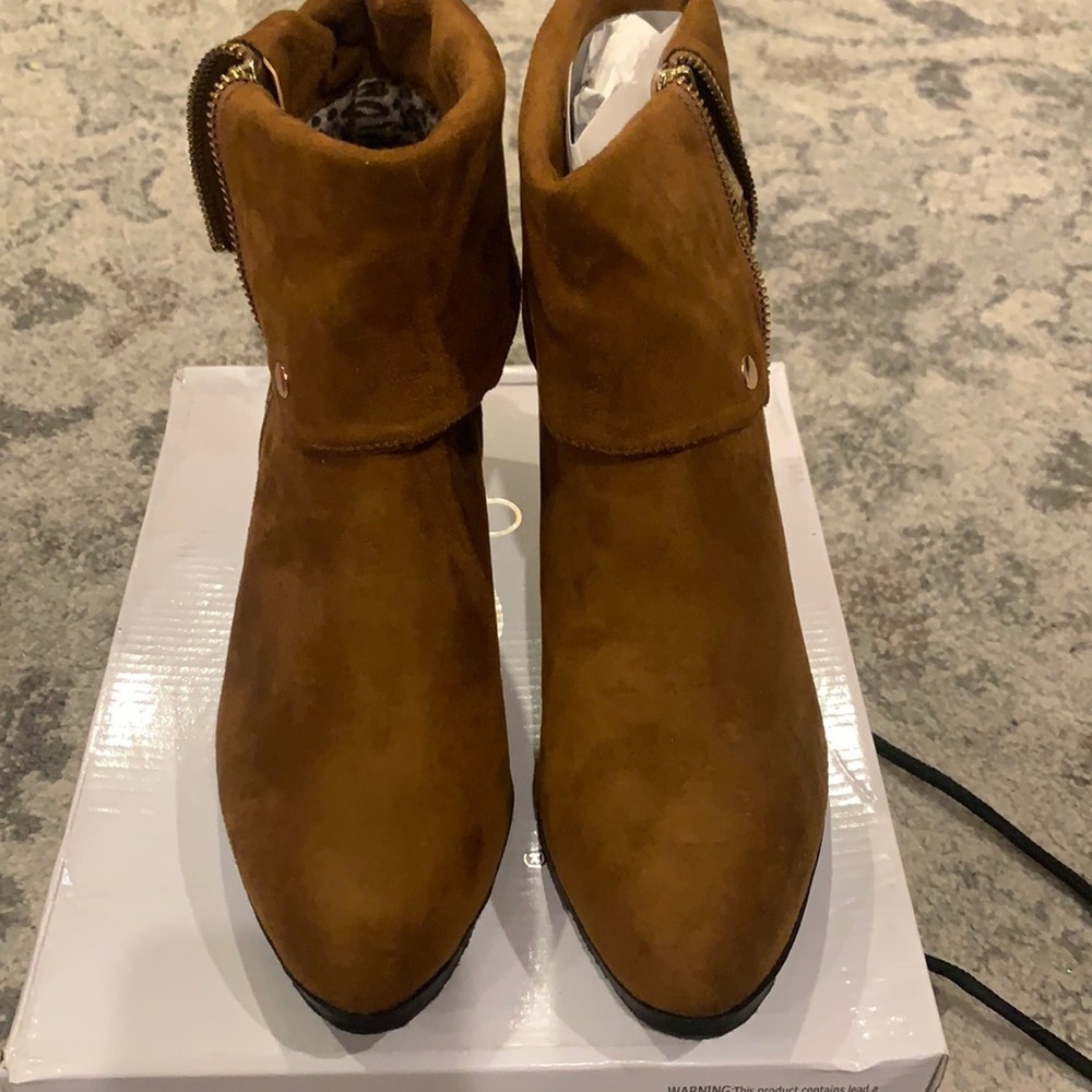 Reflection flat suede boots size 8